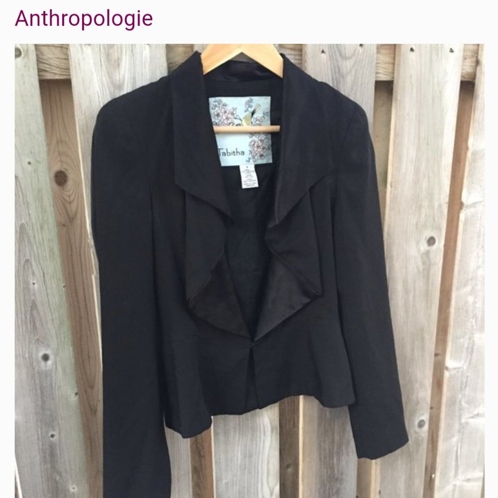 Anthropologie silk blazer
